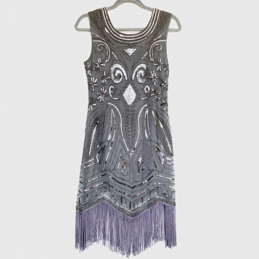 Gray Sequin 20’s Flapper Dress